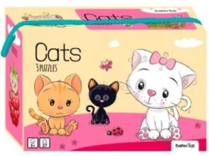 PEQUEÑOS BRILLANTES PUZZLE TRIPLE GATOS