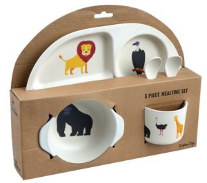 Set de cuberteria infantil safari 5 piezas