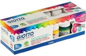 ESTUCHE 12 TEMPERAS ESCOLARES + PINCEL SURTIDO GIOTTO