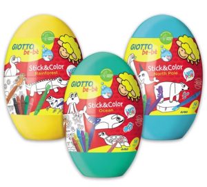 EXP 9 UNIDADES STICK &COLOR EGG GIOTTO BEBE