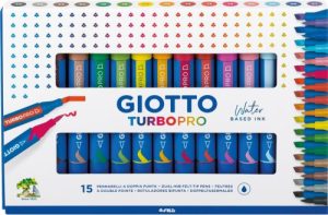 ESTUCHE 15 ROTULADORES DOBLE PUNTA TURBOPRO GIOTTO