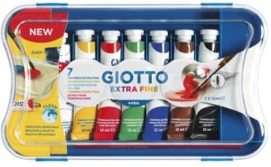 Estuche 7 tubos gouache giotto 12 ml colores básicos