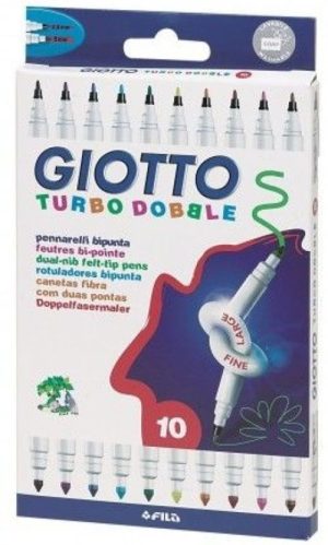 Estuche 10 rotuladores giotto turbocolor doble punta