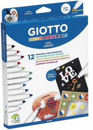 ESTUCHE 12 ROTULADORES GIOTTO DECOR MULTIPLES SUPERFICIES