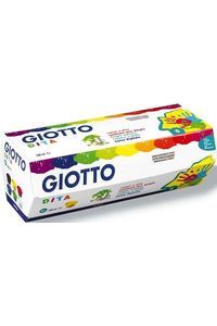 ESTUCHE 6 BOTES PINTURA DEDOS 100ML GIOTTO COLORES SURTIDOS