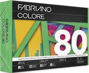 PAQUETE A4 500H 80G FABRIANO COLORE VERDE
