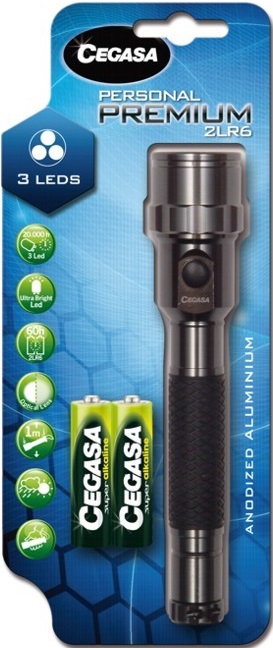 LINTERNA CEGASA PERSONAL PREMIUM 3 LEDS CON PILAS
