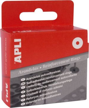 C/200 ARANDELAS AUTOADHESIVAS 13MM TRANSPARENTES