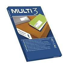 C/100 HOJAS ETIQUETAS FT/IM 105X70 MULTI3 CANTOS RECTOS
