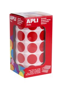 ROLLO GOMETS REDONDO ROJO AUTOADHESIVOS 20MM