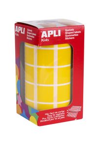 ROLLO GOMETS CUADRADOS AMARILLO AUTOADHESIVOS 20MM