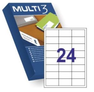 C/500 HOJAS ETIQUETAS FT/IM 64.6X33.8 MULTI3