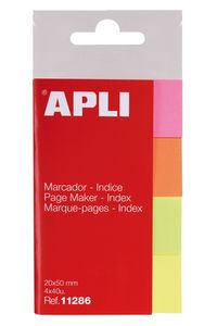 Índices autoadhesivos 20x50mm colores surtidos brillantes Apli