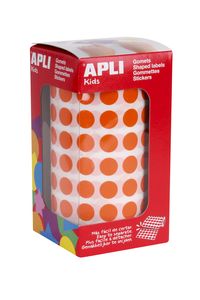 ROLLO GOMETS REDONDO NARANJA AUTOADHESIVOS 10,5MM