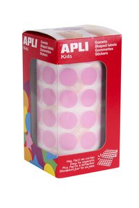 ROLLO GOMETS REDONDO ROSA AUTOADHESIVOS 15MM