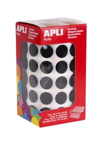 ROLLO GOMETS REDONDO NEGRO AUTOADHESIVOS 15MM