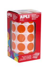 ROLLO GOMETS REDONDO NARANJA AUTOADHESIVOS 20MM