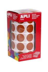 ROLLO GOMETS REDONDO MARRON AUTOADHESIVOS 20MM