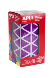 ROLLO GOMETS TRIANGULARES LILA AUTOADHESIVOS 20MM