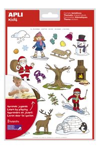 BLISTER 3 HOJAS GOMETS INVIERNO AUTOADHESIVOS