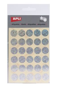 BOLSA 3 HOJAS GOMETS REDONDOS HOLOGRAFICO 20MM PERMANENTES