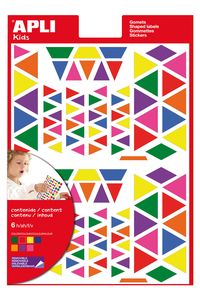 Bolsa 6 hojas gomets cuadrados 7 colores surtidos