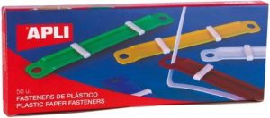 C/50 fastener completo plastico colores surtidos verde,rojo,amarillo,azul y blanco