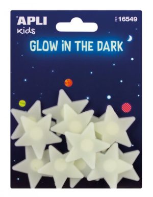 BLISTER 12 ESTRELLAS PEQUEÑAS GLOW IN THE DARK