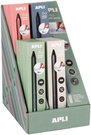 Exp 20 lápices infinitos hb colores surtidos