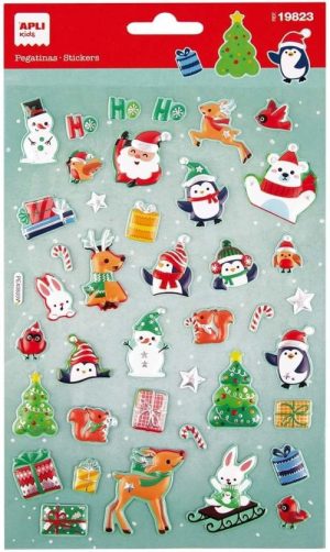 BOLSA 1 HOJA PEGATINAS NAVIDAD PAPA NOEL ADVIENTO