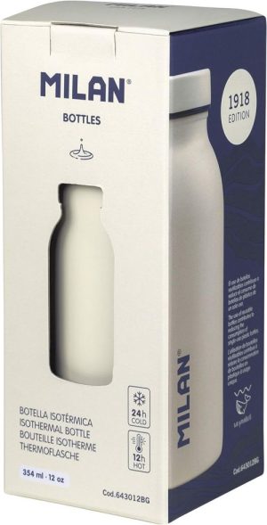 Botella isotermica de acero inoxidable 354ml milan 1918 17,1x6,85cm