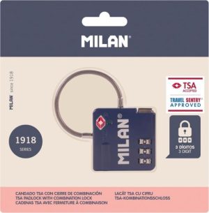 Candado tsa con combinacion coleccion 430 since 1918 azul 14x13,8x1,4cm