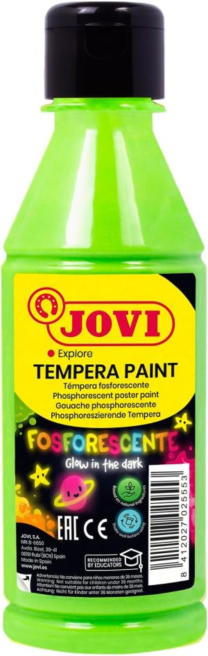 BOTELLA TEMPERA FOSFORESCENTE VERDE 250ML