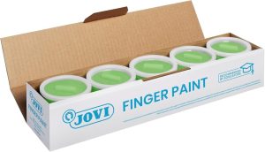 ESTUCHE 5 BOTES PINTURA DEDOS JOVI 125ML VERDE