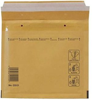 Paq/10 bolsa kraft acolchadas ak-cd 180x165mm autoadhesivo sam