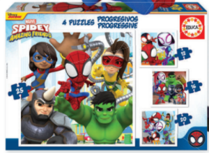 SPIDEY &HIS AMAZING FRIENDS PUZZLE PROGRESIVO 12 16 20 25