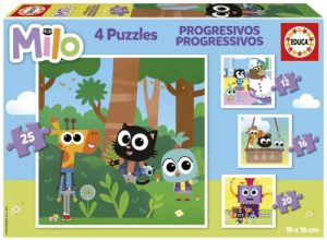 PUZZLES PROGRESIVOS MILO 12-16-20-25 PIEZAS