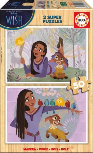 PUZZLE 2X50 PIEZAS MADERA WISH