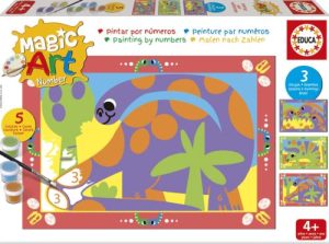 MAGIC ART NUMBER ART +4 DINOSAURIOS