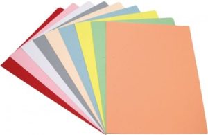 Paq/50 subcarpetas fº 180g rojo