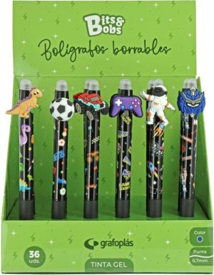 Exp 36 boligrafo borrable 0,7mm. con grip surtido cool