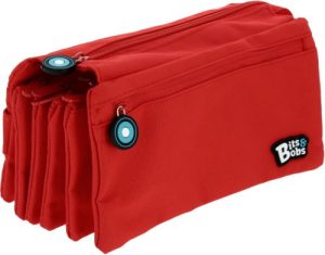 PORTATODO CUADRUPLE PLANO BITS &BOBS ROJO 23X12 CM