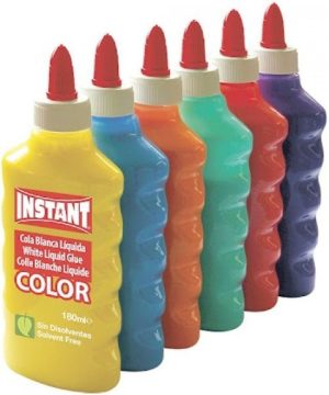 C/6 COLA BLANCA DE COLOR SURTIDO 180ML