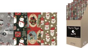 EXP 50 ROLLOS PAPEL REGALO BUSQUETS NAVIDAD 70X100CM