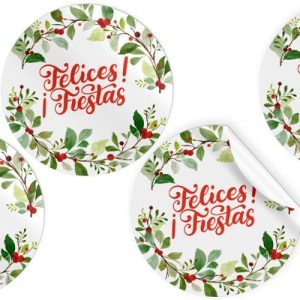 ROLLO 250 ETIQUETAS REDONDAS MUERDAGO