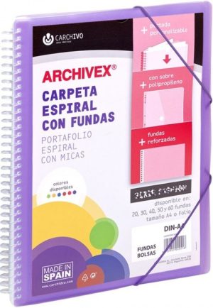 CARPETA 40 FUNDAS CANGURO A4 ARCHIVEX STAR VIOLETA