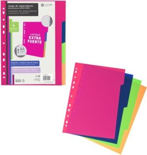 BOLSA SEPARADORES A4 EXTRA-FUERTES 10 PESTAÑAS MULTITALADRO