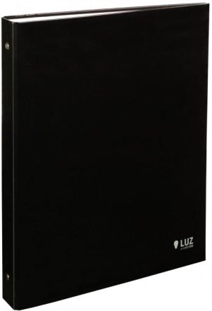 CARPETA ANILLAS 40MM A4 CARTON FORRADO LUZ NEGRO