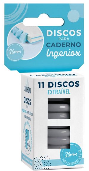 ESTUCHES 11 DISCOS PARA CUADERNO INGENIOX GRIS