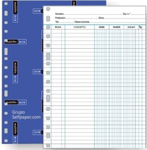 RECAMBIO FOLIO MULTITALADRO CUENTAS CORRIENTES 3005